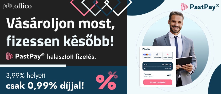 Vásároljon most, fizessen később! PastPay halasztott fizetés 3.99% helyett csak 0.99% díjjal június 30-ig!